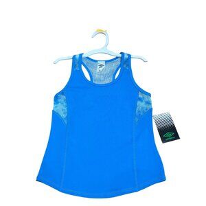 NWT Umbro Girls Small (6) Tank Top Blue Racerback Athletic Training Gym Workouts